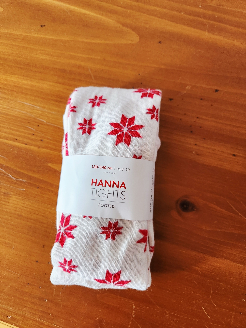 Hanna Andersson 8-10 Girls Winter Chirstmas Holiday Tights